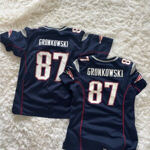 2 Patriots Navy Gronkowski #87 Football Jersey Size M and L